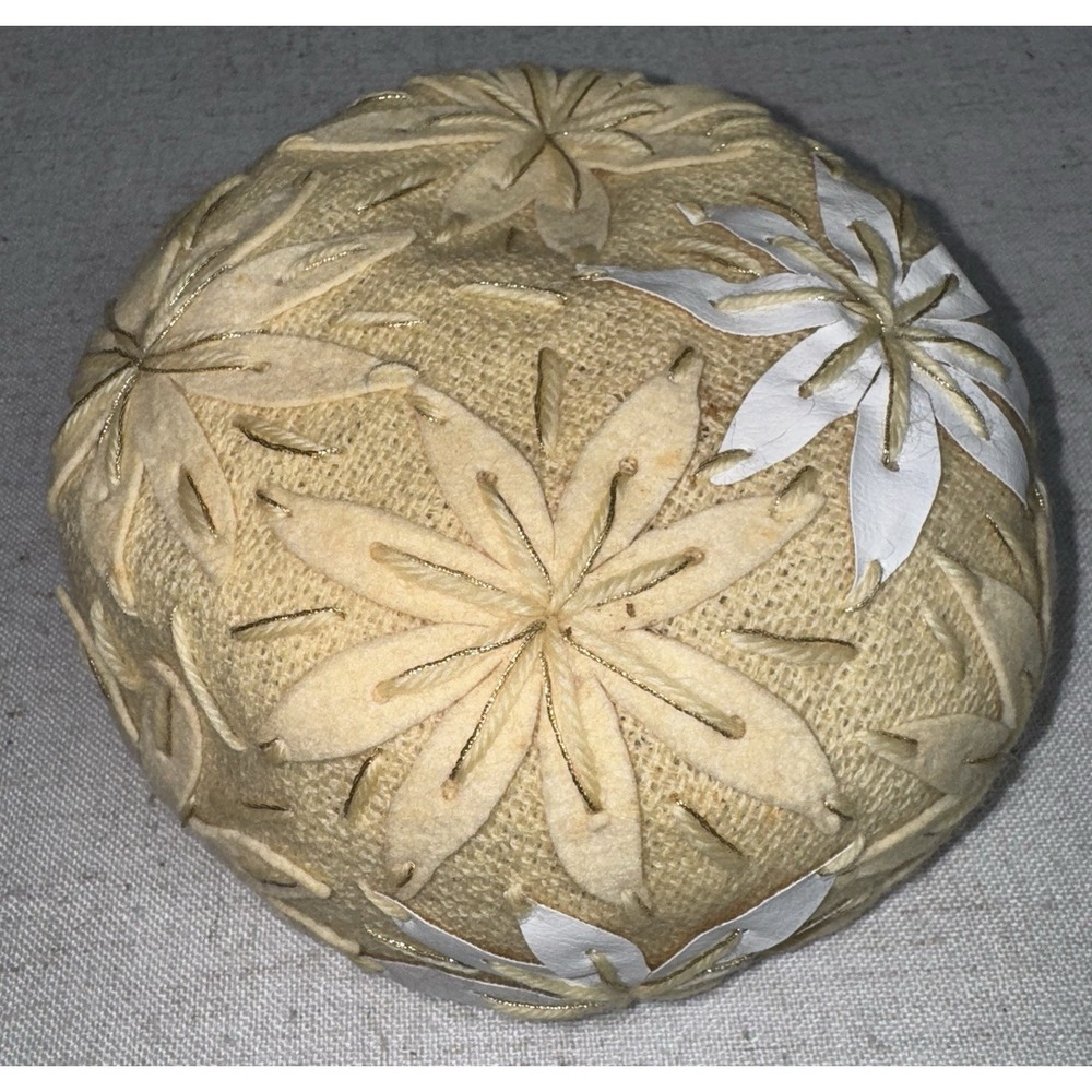 Vintage PillBox Pill Box Hat Flowers Frank Jelleff Amy‎ New York DC Cream Beige